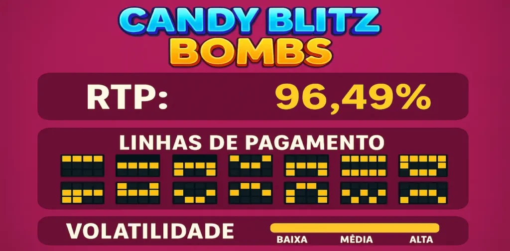 Candy Blitz Bombs: RTP, Linhas de Pagamento e Volatilidade